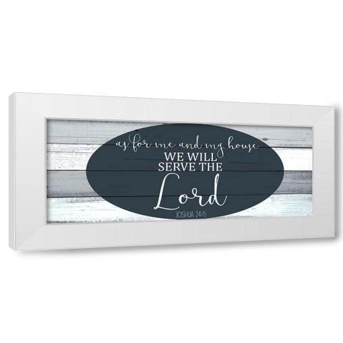 As For Me White Modern Wood Framed Art Print by Kimberly, Allen