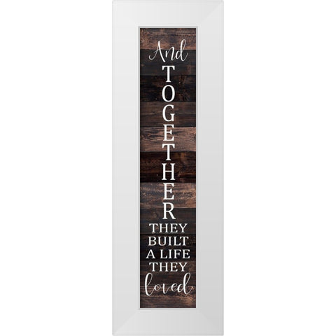 And Together They Built White Modern Wood Framed Art Print by Kimberly, Allen