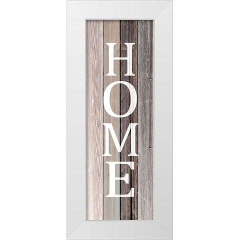 Home Panel White Modern Wood Framed Art Print by Kimberly, Allen