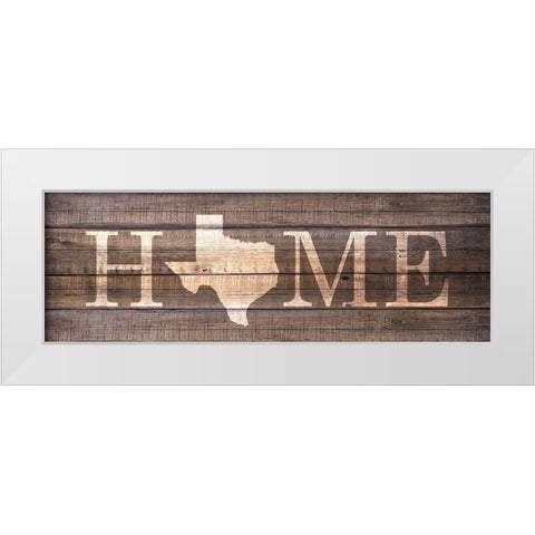 Home TX White Modern Wood Framed Art Print by Kimberly, Allen