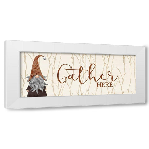 Gather Here v2 White Modern Wood Framed Art Print by Allen, Kimberly