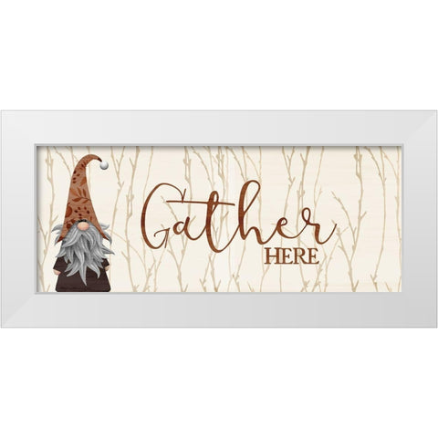 Gather Here v2 White Modern Wood Framed Art Print by Allen, Kimberly