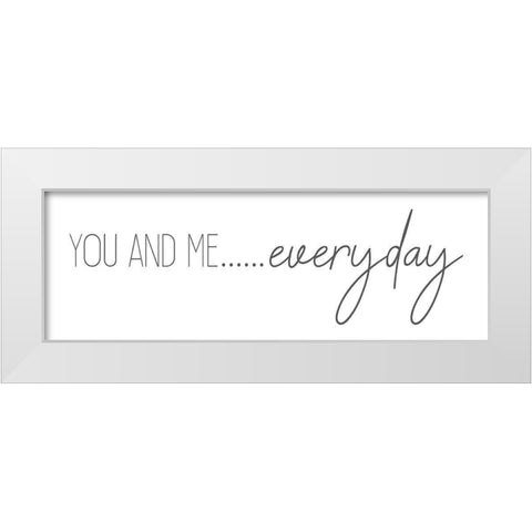You And Me Whitebackground White Modern Wood Framed Art Print by Kimberly, Allen