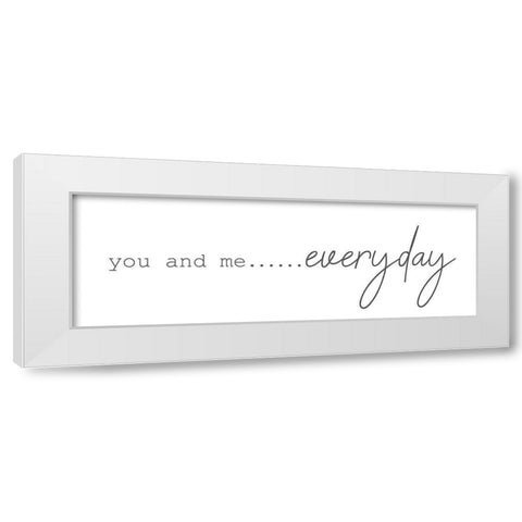 You and Me 2 White Modern Wood Framed Art Print by Allen, Kimberly