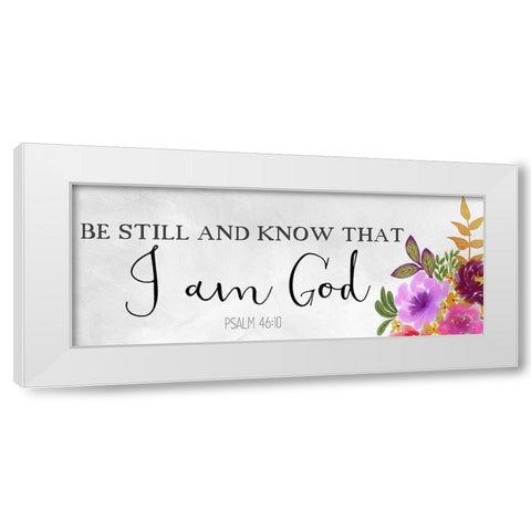 Be Still and Know White Modern Wood Framed Art Print by Allen, Kimberly