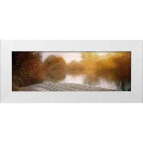 Lake View White Modern Wood Framed Art Print by Allen, Kimberly