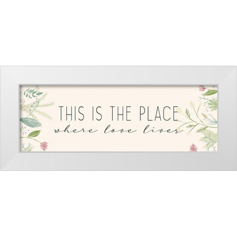 This is the Place White Modern Wood Framed Art Print by Allen, Kimberly