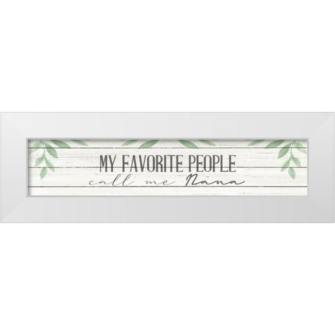 Call Me Nana White Modern Wood Framed Art Print by Allen, Kimberly