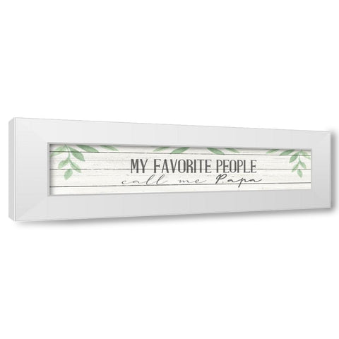 Call Me Papa White Modern Wood Framed Art Print by Allen, Kimberly