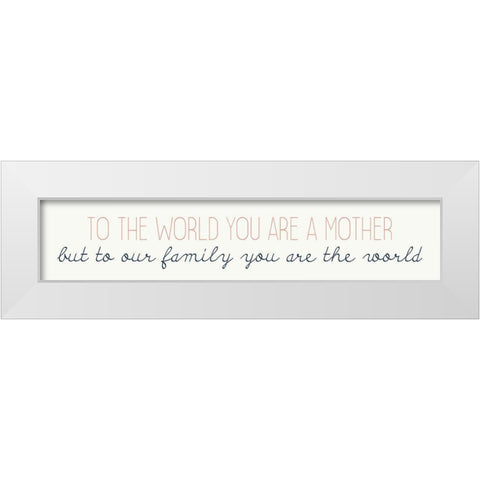 To the World White Modern Wood Framed Art Print by Allen, Kimberly