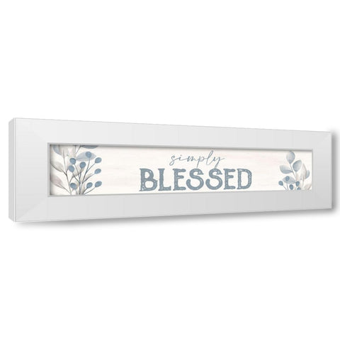 Simply Blessed 1 White Modern Wood Framed Art Print by Allen, Kimberly