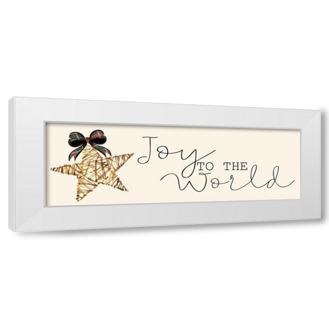Joy to the World White Modern Wood Framed Art Print by Allen, Kimberly