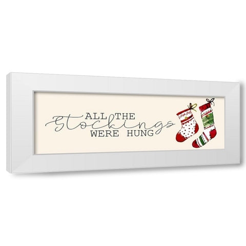All the Stockings White Modern Wood Framed Art Print by Allen, Kimberly