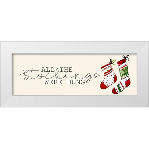 All the Stockings White Modern Wood Framed Art Print by Allen, Kimberly