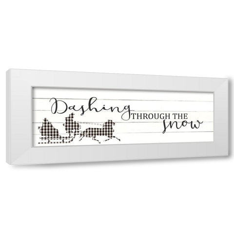 Dashing White Modern Wood Framed Art Print by Allen, Kimberly