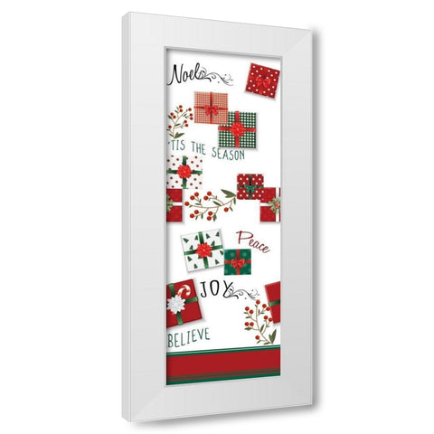 Christmas Presents Panel White Modern Wood Framed Art Print by Allen, Kimberly