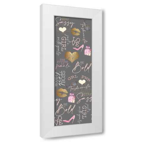 Fashionista Panel White Modern Wood Framed Art Print by Allen, Kimberly