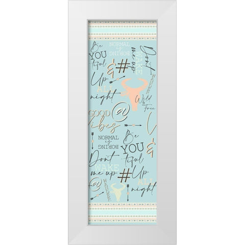 Minty Panel White Modern Wood Framed Art Print by Allen, Kimberly