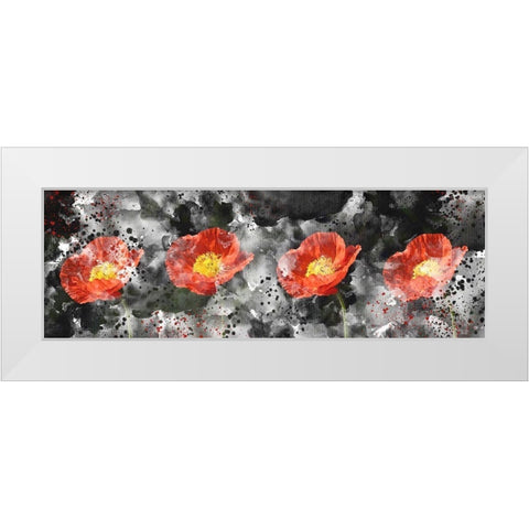 Poppy Panel White Modern Wood Framed Art Print by Allen, Kimberly