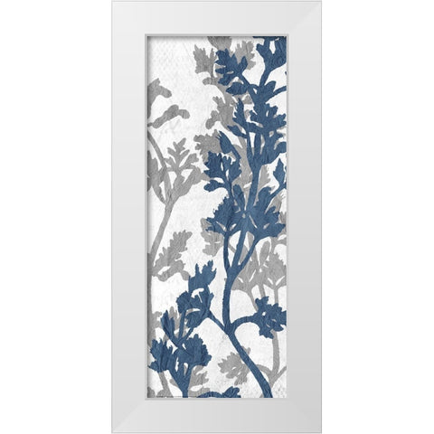 Navy Grey Branch 3 White Modern Wood Framed Art Print by Allen, Kimberly