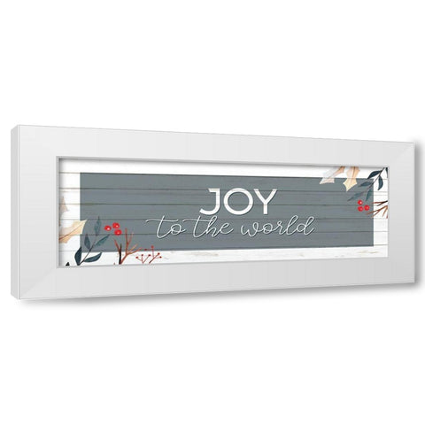 Joy to the World White Modern Wood Framed Art Print by Allen, Kimberly
