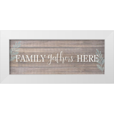 Family Gathers White Modern Wood Framed Art Print by Allen, Kimberly
