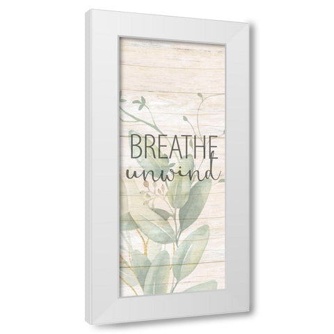 Breathe Unwind Panel White Modern Wood Framed Art Print by Allen, Kimberly