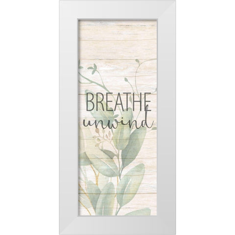 Breathe Unwind Panel White Modern Wood Framed Art Print by Allen, Kimberly