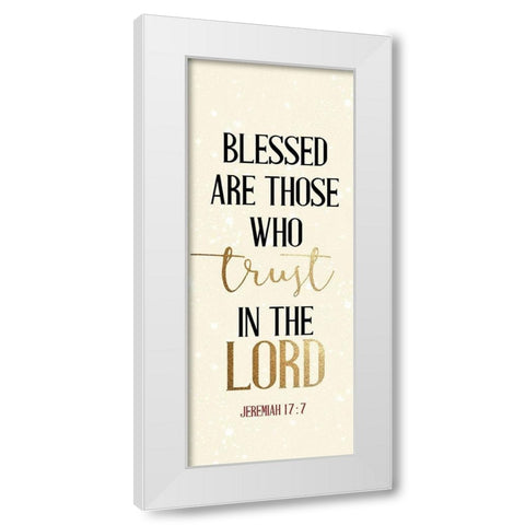 Pray Blessed Are 1 White Modern Wood Framed Art Print by Allen, Kimberly