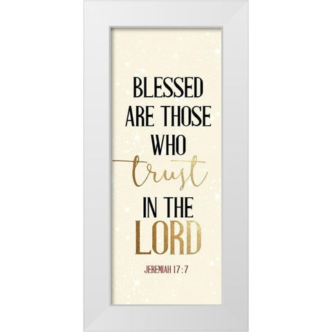 Pray Blessed Are 1 White Modern Wood Framed Art Print by Allen, Kimberly