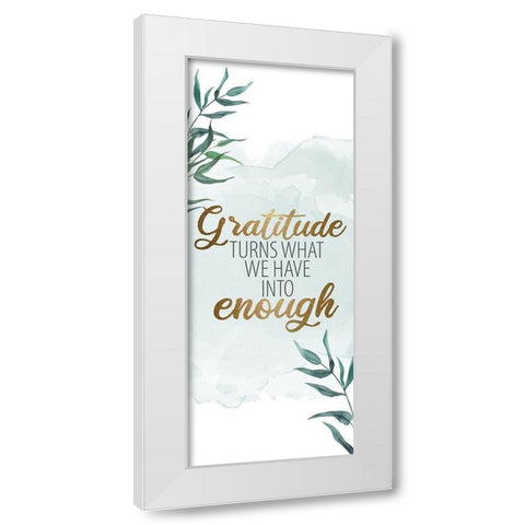 Gratitude Enough 1 White Modern Wood Framed Art Print by Allen, Kimberly