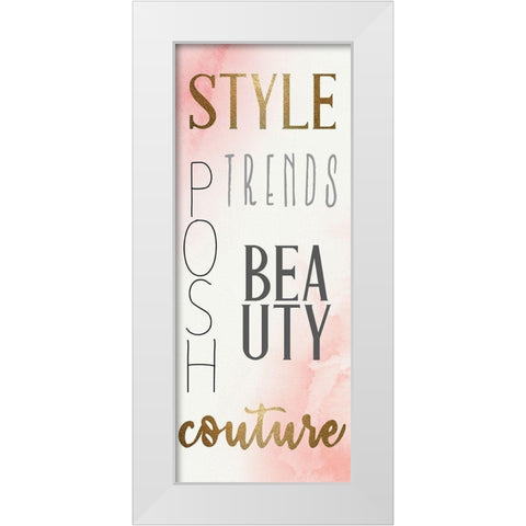 Glamour Style 1 White Modern Wood Framed Art Print by Allen, Kimberly