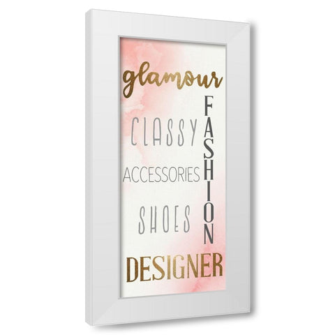 Glamour Style 6 White Modern Wood Framed Art Print by Allen, Kimberly
