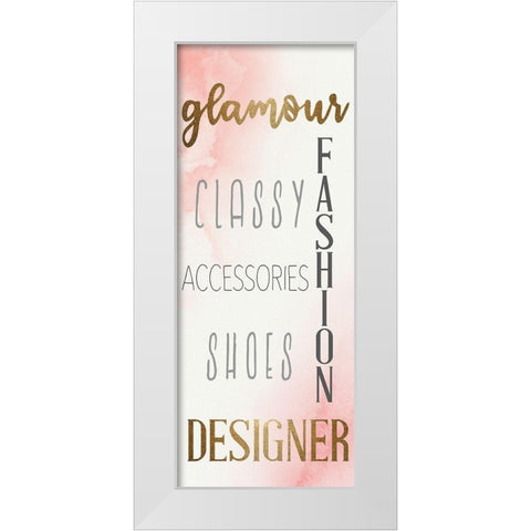 Glamour Style 6 White Modern Wood Framed Art Print by Allen, Kimberly