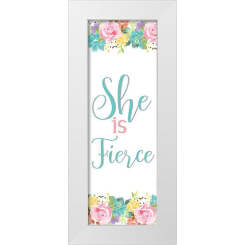 Fierce Queen White Modern Wood Framed Art Print by Allen, Kimberly