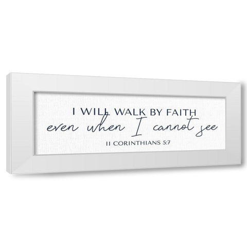 I Will Walk White Modern Wood Framed Art Print by Allen, Kimberly