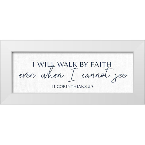 I Will Walk White Modern Wood Framed Art Print by Allen, Kimberly