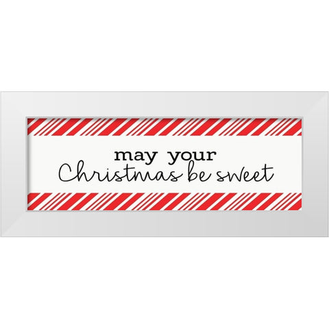 May Your Christmas be Sweet White Modern Wood Framed Art Print by Allen, Kimberly