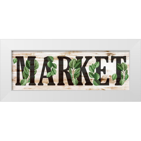 Market Greens White Modern Wood Framed Art Print by Allen, Kimberly