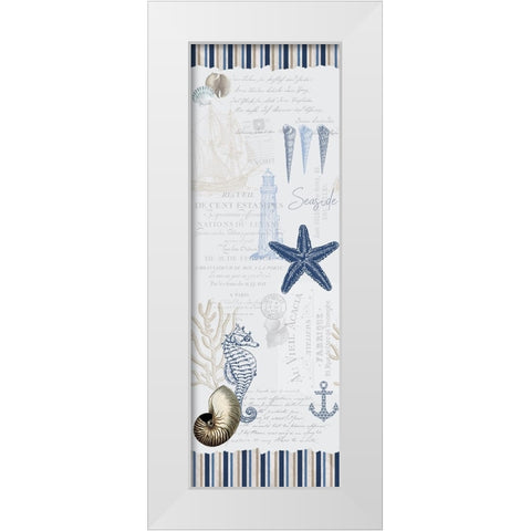 Seaside Panel White Modern Wood Framed Art Print by Allen, Kimberly