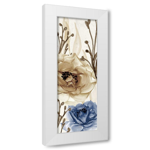 Blue Notes Panel 1 White Modern Wood Framed Art Print by Allen, Kimberly