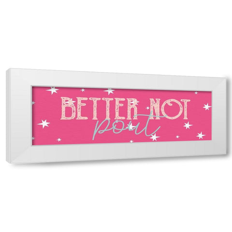 Pout White Modern Wood Framed Art Print by Allen, Kimberly