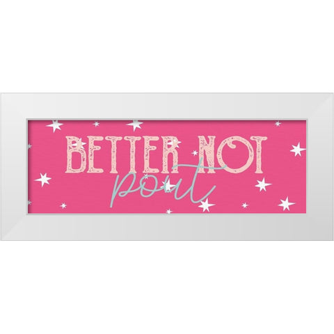 Pout White Modern Wood Framed Art Print by Allen, Kimberly