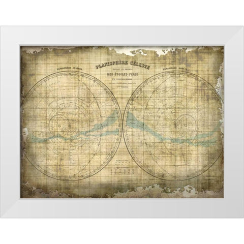 Constellation Map 1 White Modern Wood Framed Art Print by Allen, Kimberly