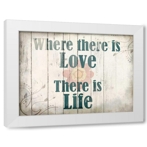 Where There Is Love White Modern Wood Framed Art Print by Allen, Kimberly