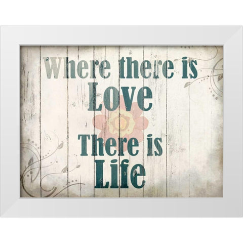 Where There Is Love White Modern Wood Framed Art Print by Allen, Kimberly