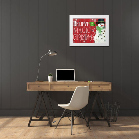 Believe White Modern Wood Framed Art Print by Allen, Kimberly