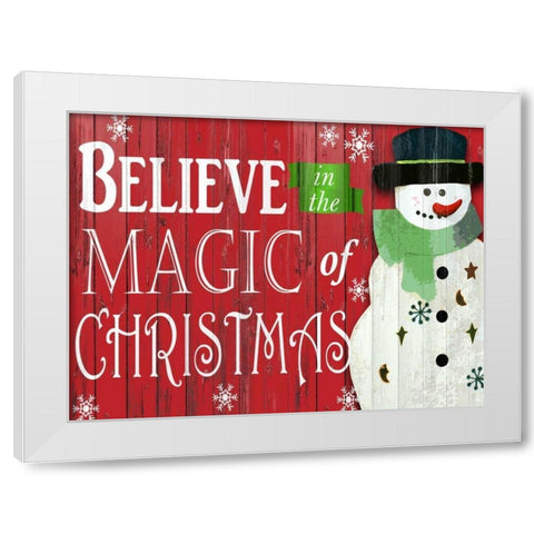 Believe White Modern Wood Framed Art Print by Allen, Kimberly