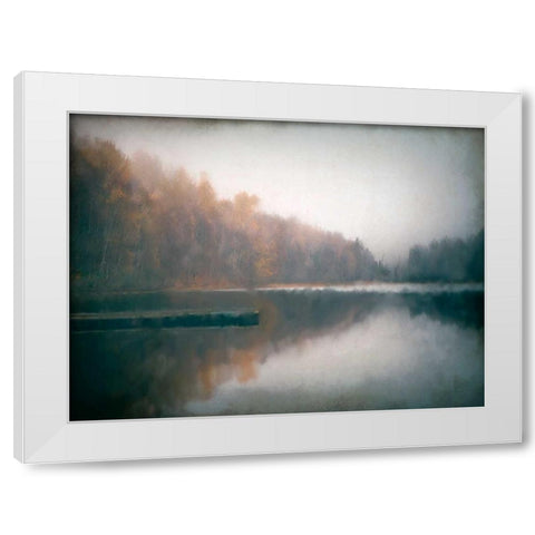 Cloudy Lake White Modern Wood Framed Art Print by Allen, Kimberly