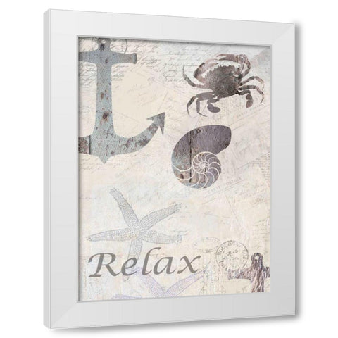 Coastal Relax White Modern Wood Framed Art Print by Allen, Kimberly